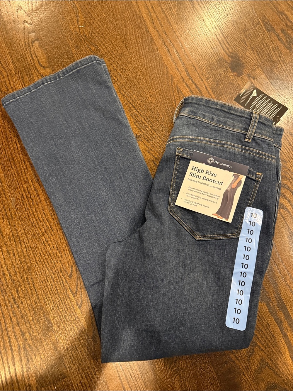 Democracy Dark Blue High Rise Slim Bootcut Jeans size 10